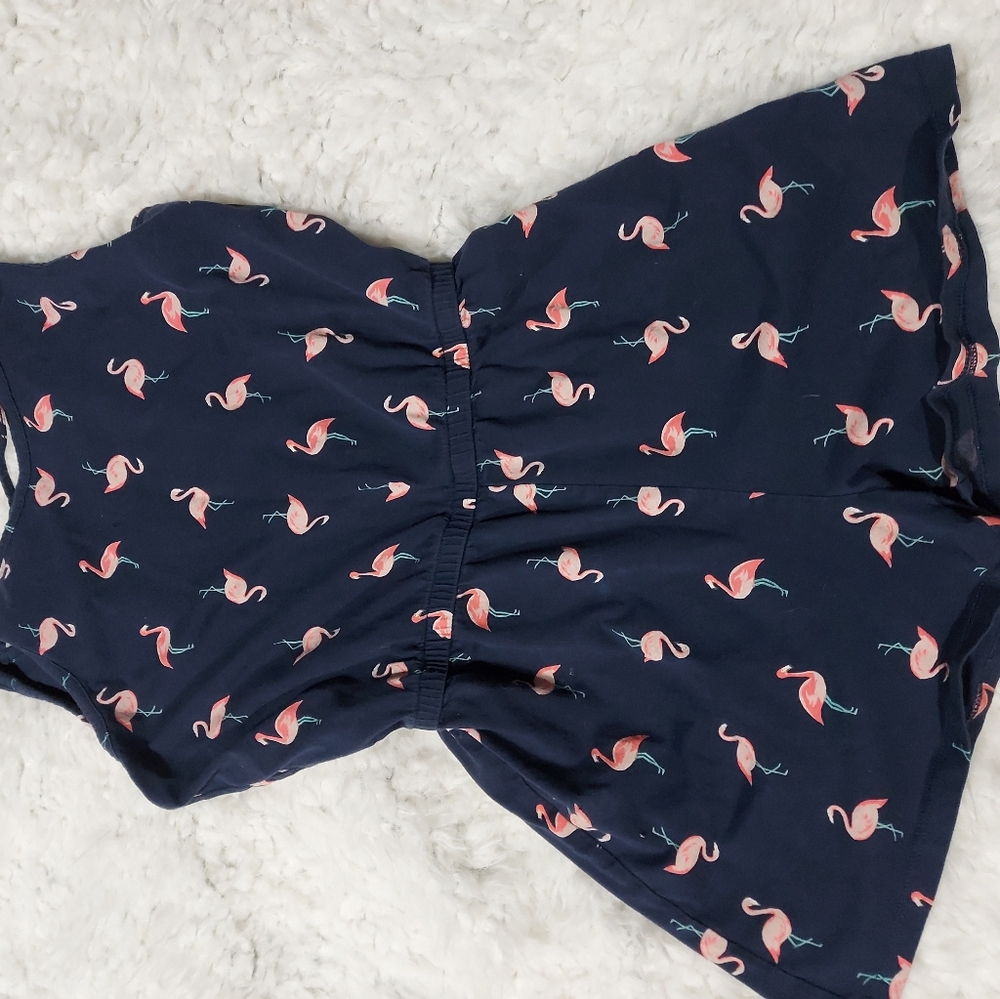 Old Navy size 14 blue/ flamingo romper